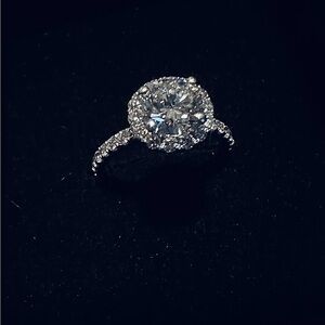 1.52 Carat Platinums Halo Diamond Engagement Ring. Make me an offer!!!!